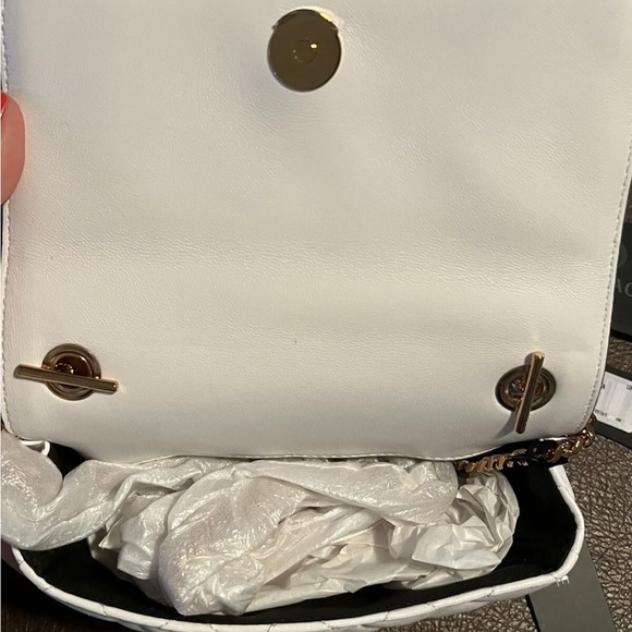 VERSACE WHITE NAPPA LEATHER QUILTED MEDUSA FLAP SHOULDER BAG BRAND NEW - Picture 9 of 16